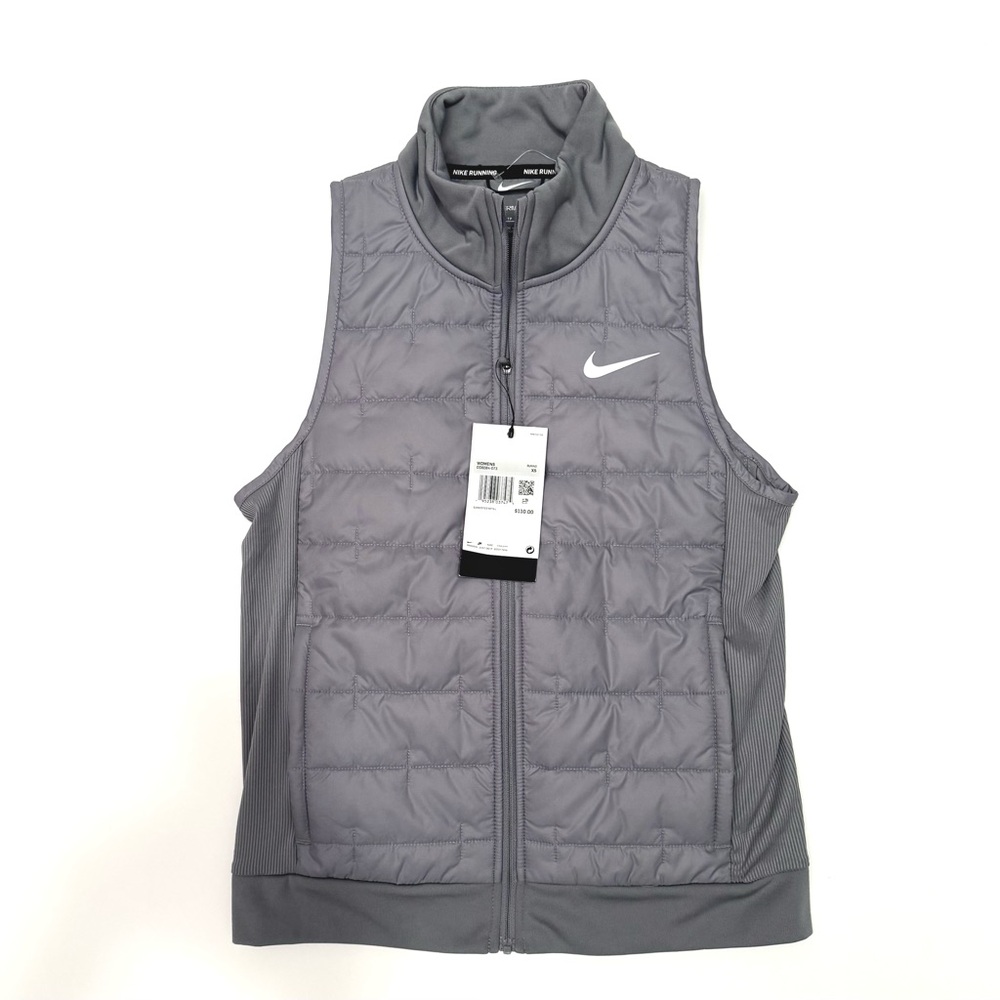 NWT Nike Therma Fit Light Gray Puffer Vest XS